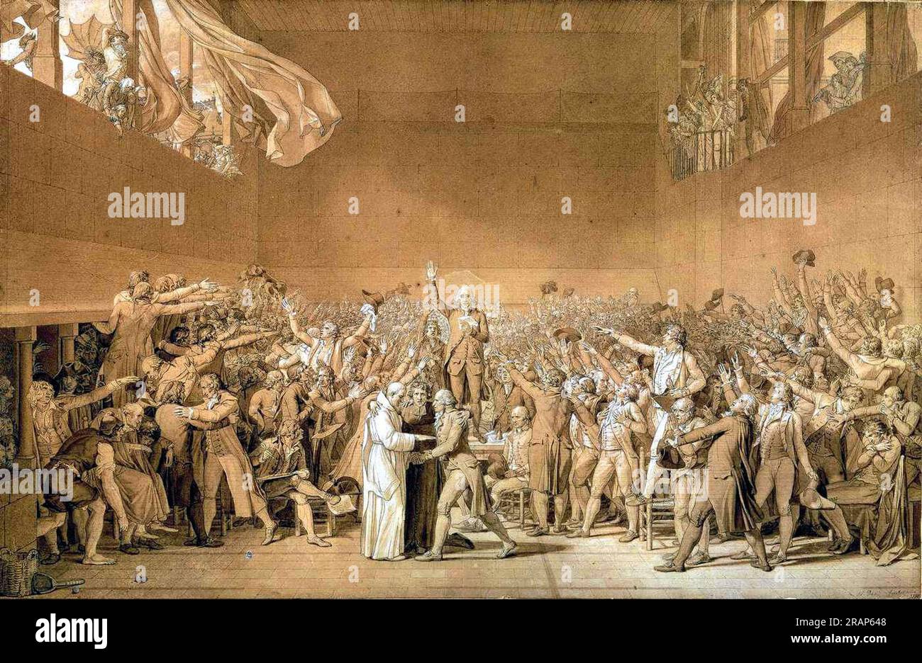 Le serment du court de tennis, 20 juin 1789 1791 par Jacques-Louis David Banque D'Images