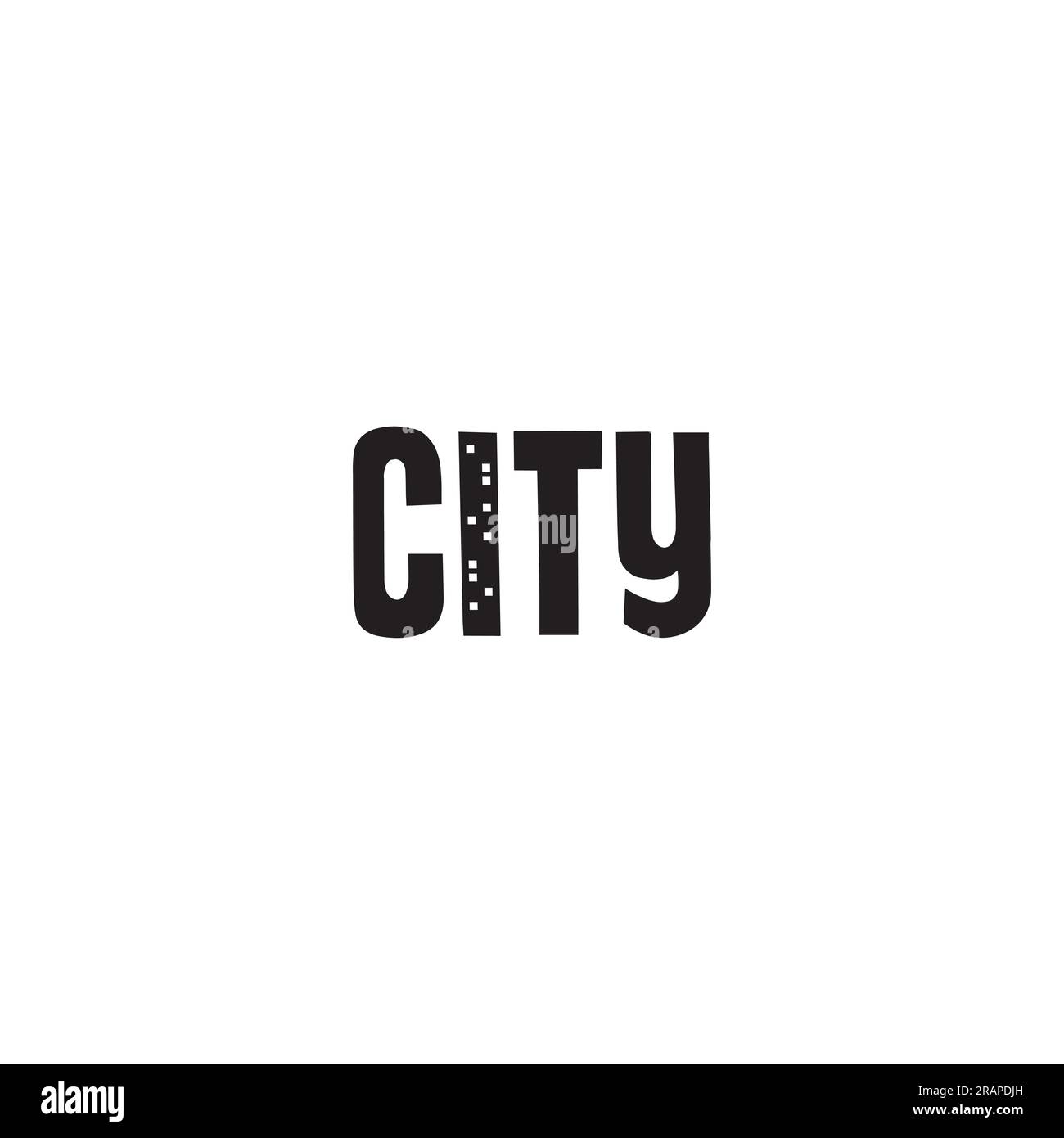 Logo de la ville ou conception de mot-symbole Illustration de Vecteur