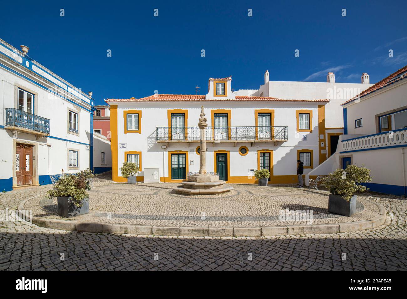 rue dans le centre de Ericeira village Mafra Portugal Banque D'Images