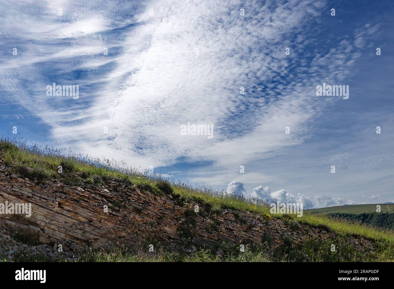 Vue de Villa d'Aria, fraction de Serrapetrona, Marches, Italie, Europe Banque D'Images