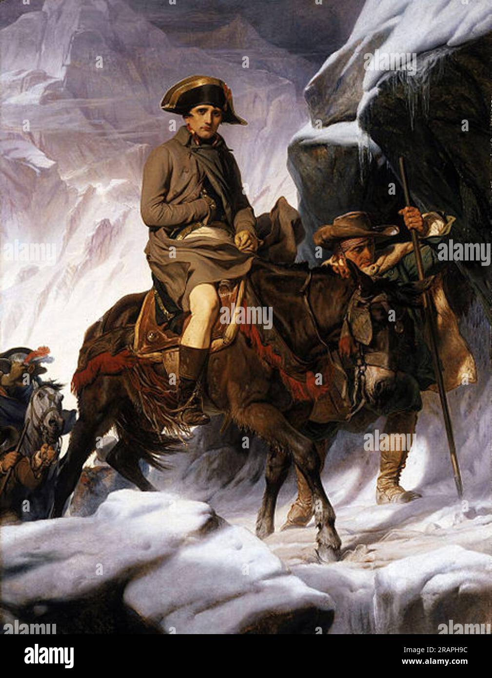 Napoléon traversant les Alpes 1850 par Paul Delaroche Banque D'Images