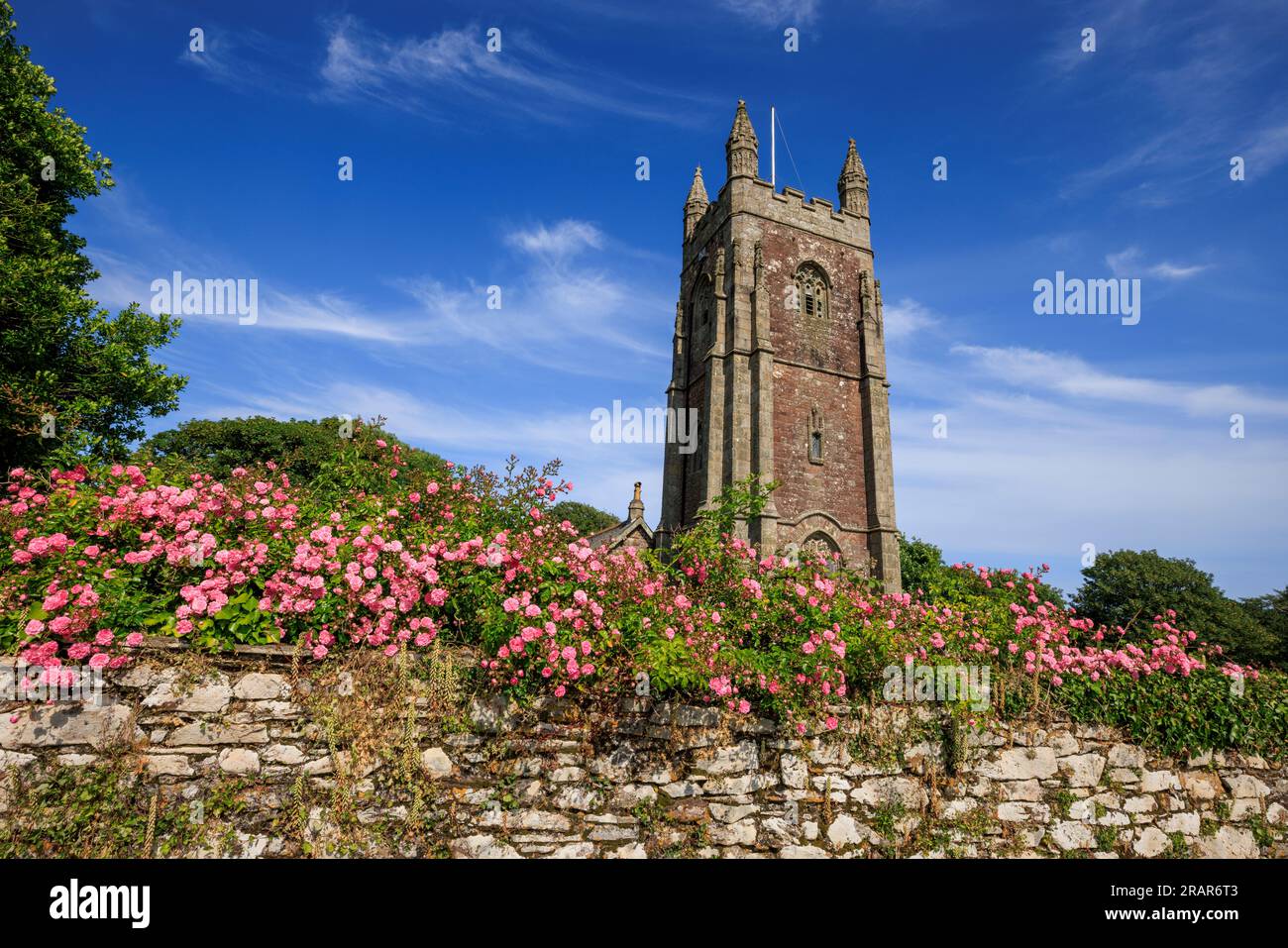 L'église de St Mary et St Julian au Deer Park, Mount Edgcumbe, Maker, Cornwall Banque D'Images