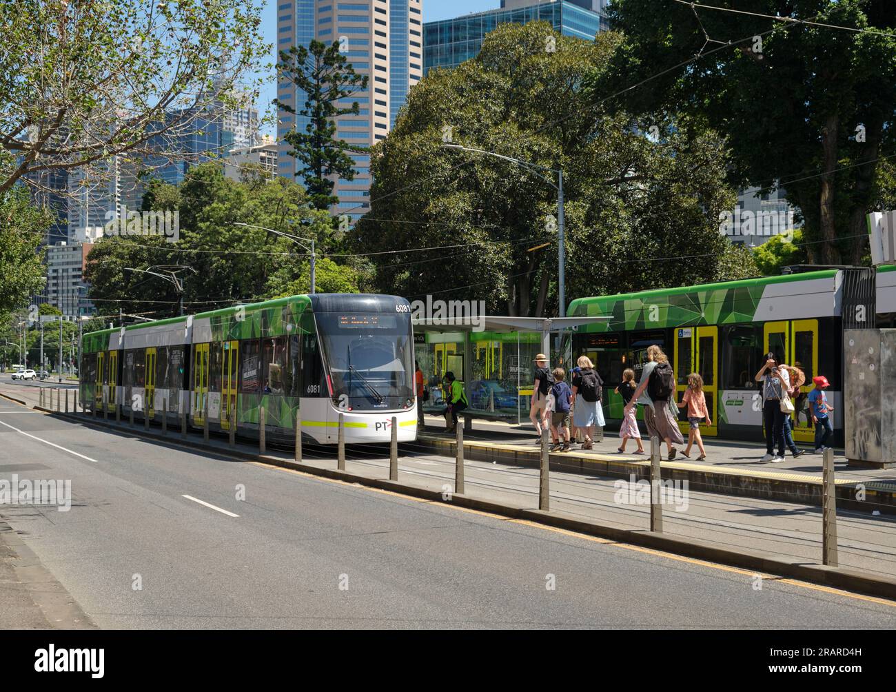 Le tramway à Melbourne Banque D'Images