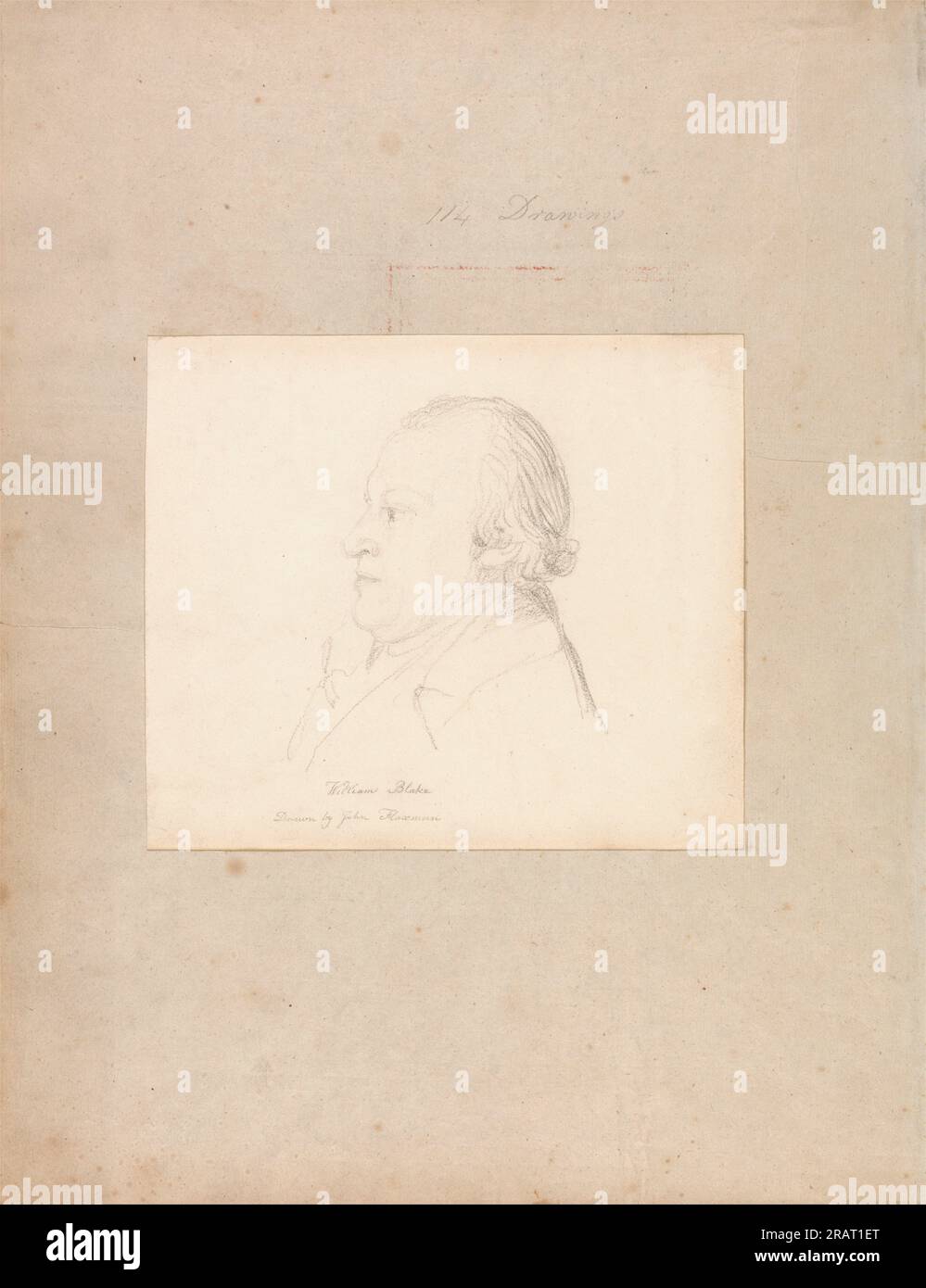Portrait de William Blake par John Flaxman Banque D'Images