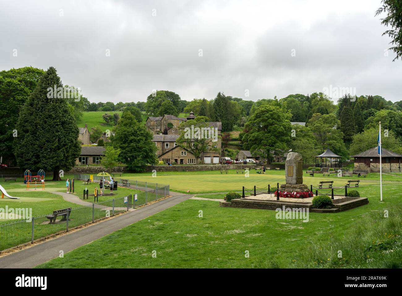Terrain de loisirs, Pateley Bridge, Nidderdale, North Yorkshire, Angleterre, ROYAUME-UNI Banque D'Images