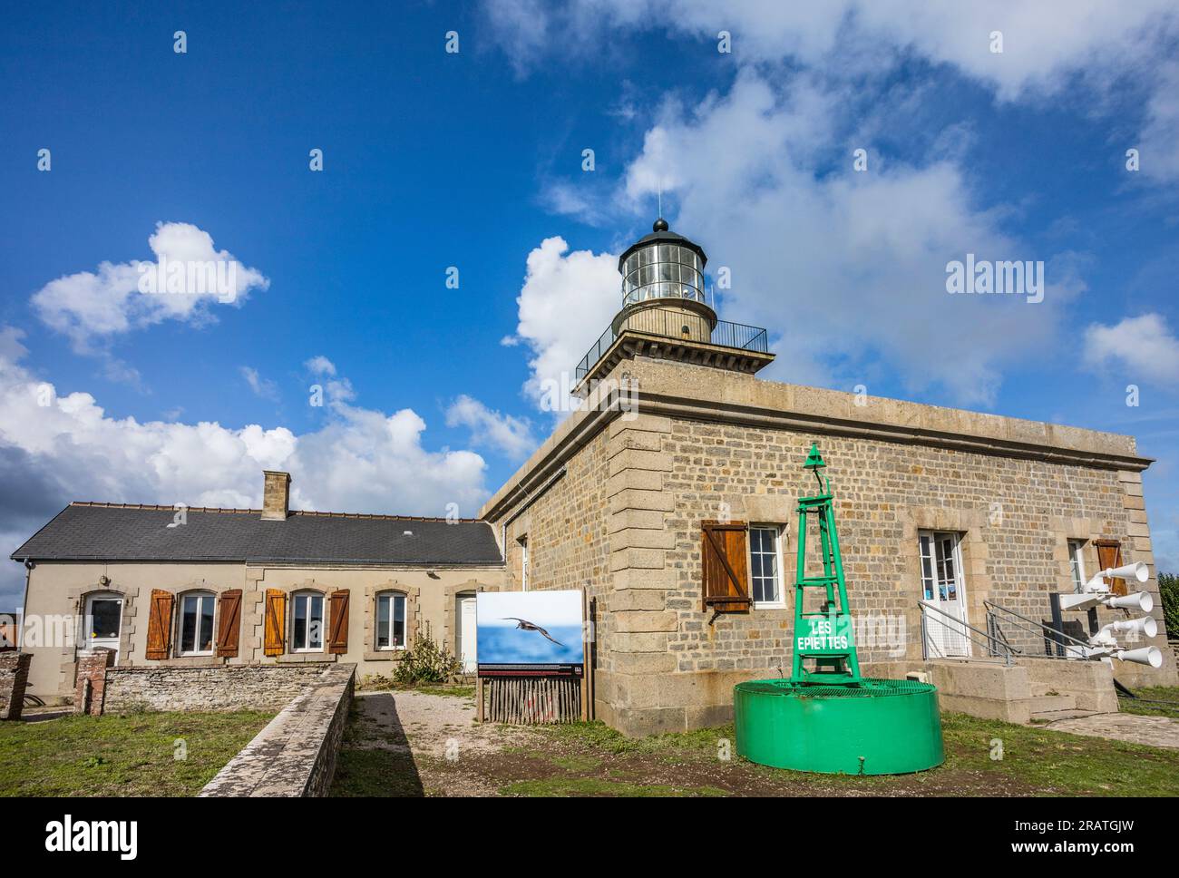 Phare de Carteret à Barneville-Carteret sur la côte ouest de la péninsule du Cotentin dans le département de la Manche, Normandie, France Banque D'Images