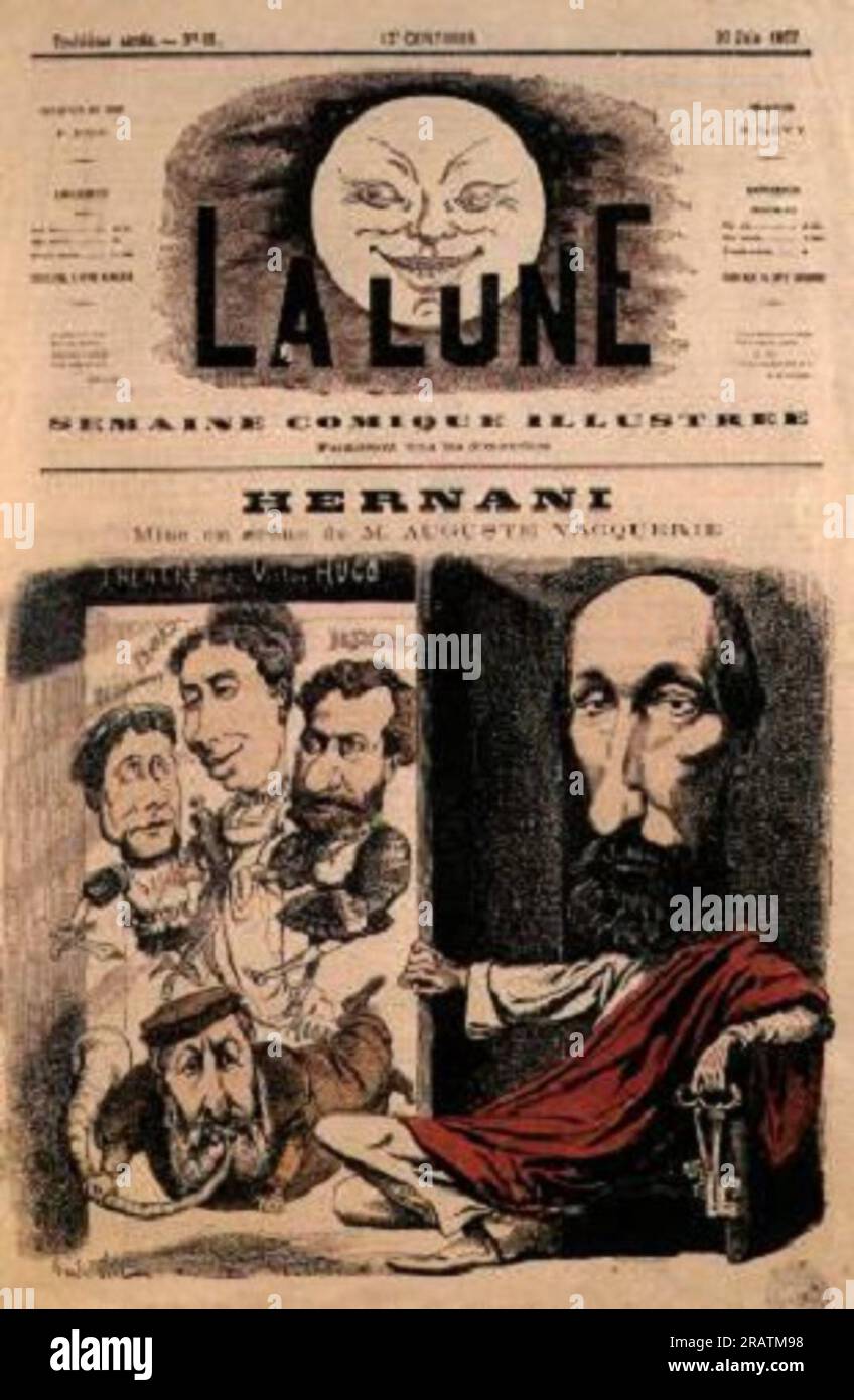 Couverture de la Lune 1867 par André Gill Banque D'Images