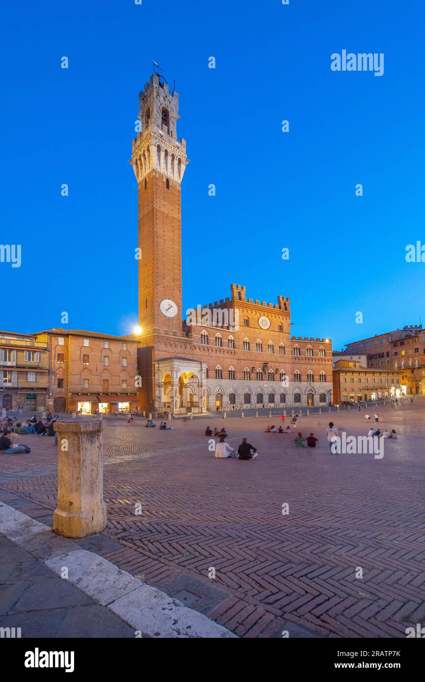 Piazza del Campo, Sienne, Toscane, Italie Banque D'Images