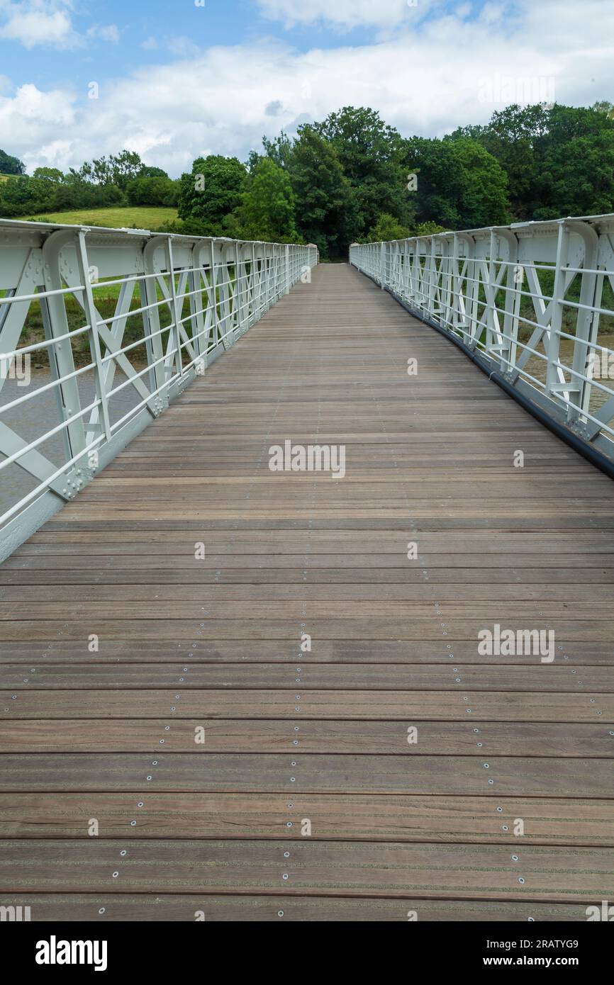 Tintern ancien pont ferroviaire (Wireworks Bridge) récemment rénové. Banque D'Images