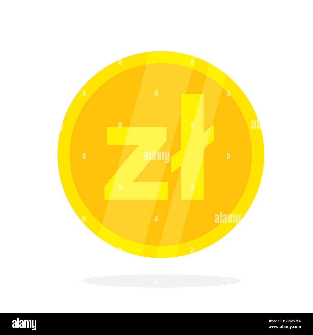 icône de pièce de monnaie zloty polonaise - illustration vectorielle Illustration de Vecteur