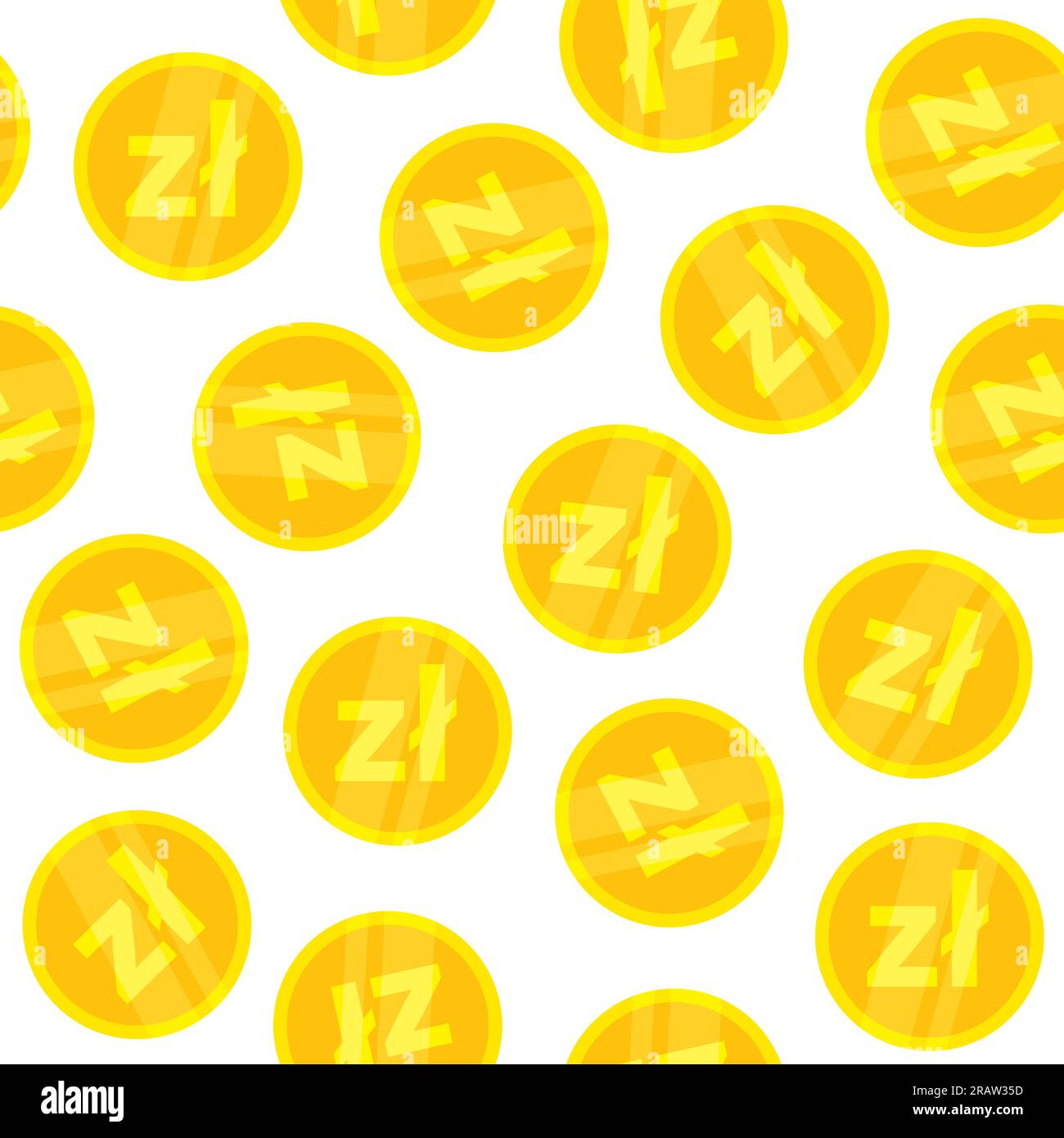 motif sans couture de pièces de monnaie zloty polonais - illustration vectorielle Illustration de Vecteur