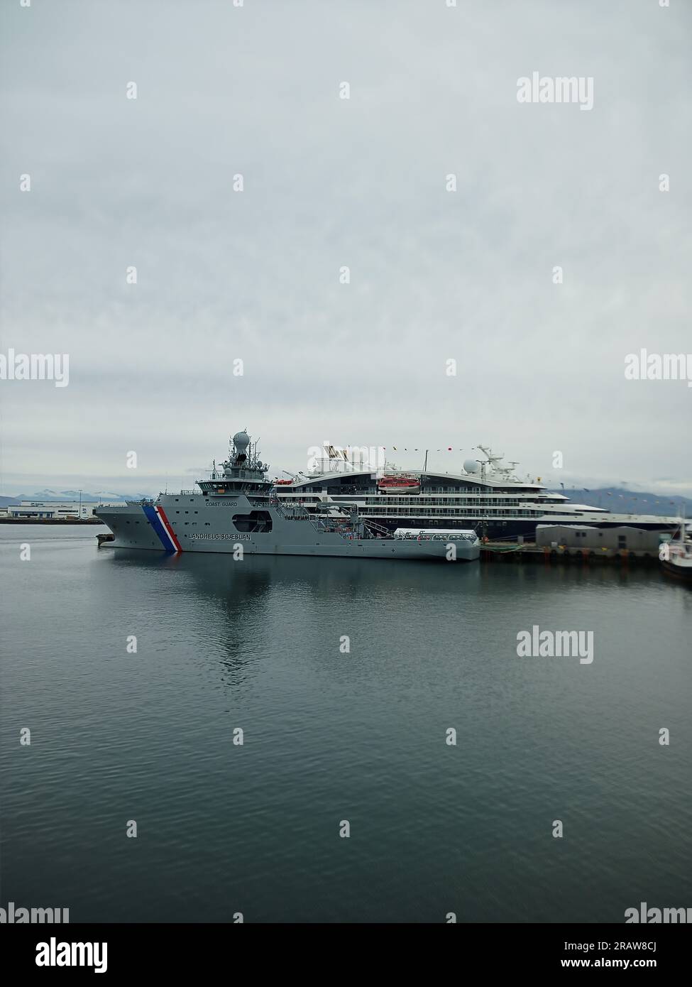 port de reyjavik,terminal de croisière de reyjavik,navires à reyjavik,remorqueurs,islande,reyjavik islande Banque D'Images