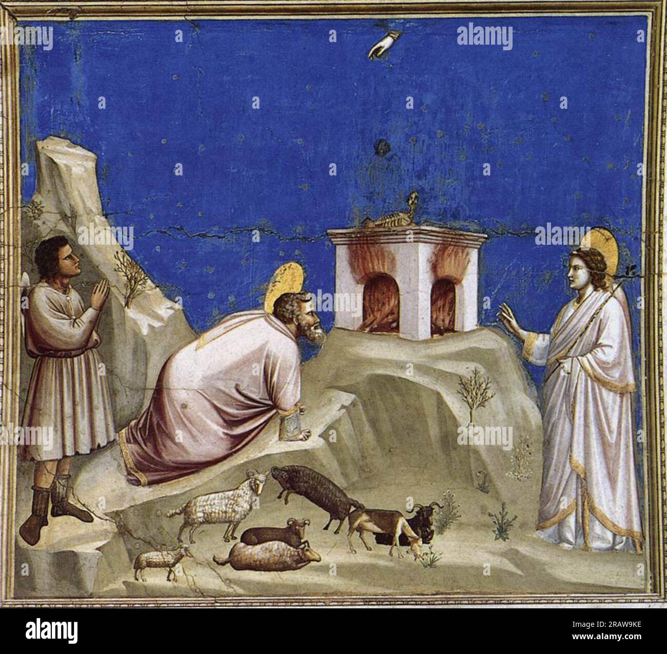 Offre sacrificielle de Joachim 1306 par Giotto Banque D'Images