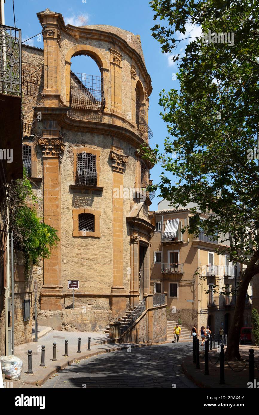 Ancienne église de Sant'Anna, Piazza Armerina, Enna, Sicile, Italie Banque D'Images