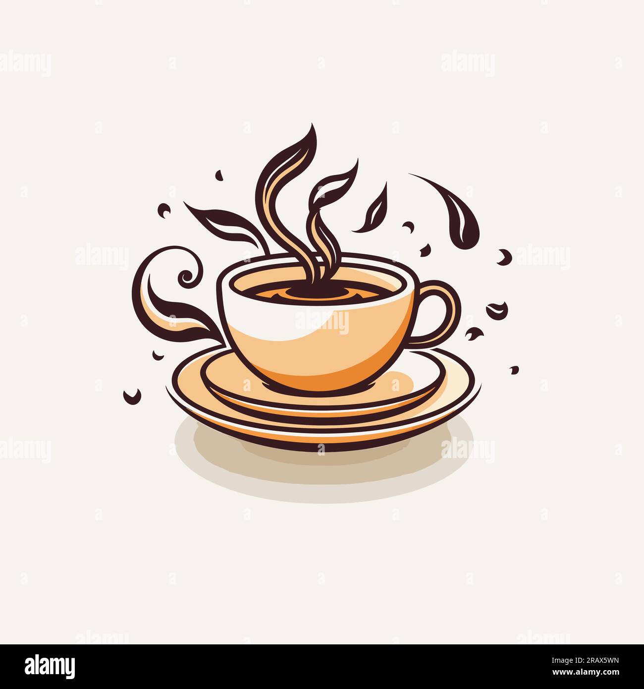 Conception de logo de vecteur de tasse de café, logo de café Premium. Icône  de tasse de café, icône d'illustration de café Image Vectorielle Stock -  Alamy