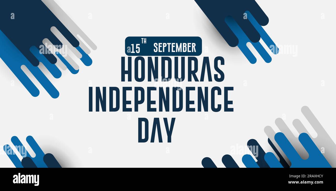 Le jour de l'indépendance du Honduras est le 15 septembre. Illustration vectorielle de conception d'affiche de motif de drapeau du Honduras. Illustration de Vecteur