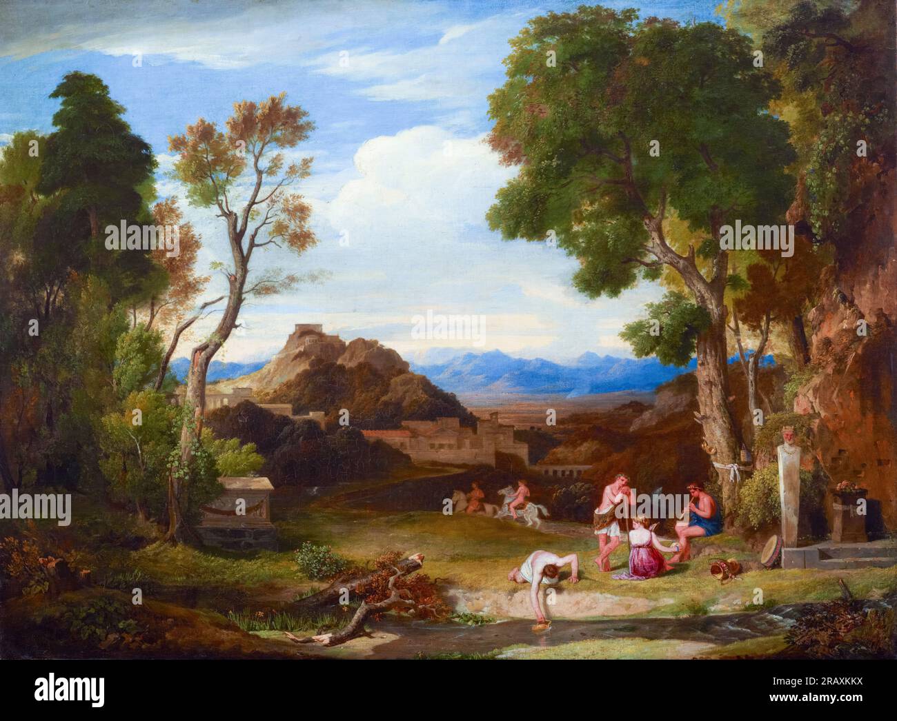 Sir Charles Lock Eastlake, Paysage classique, peinture à l'huile sur toile, 1825-1830 Banque D'Images