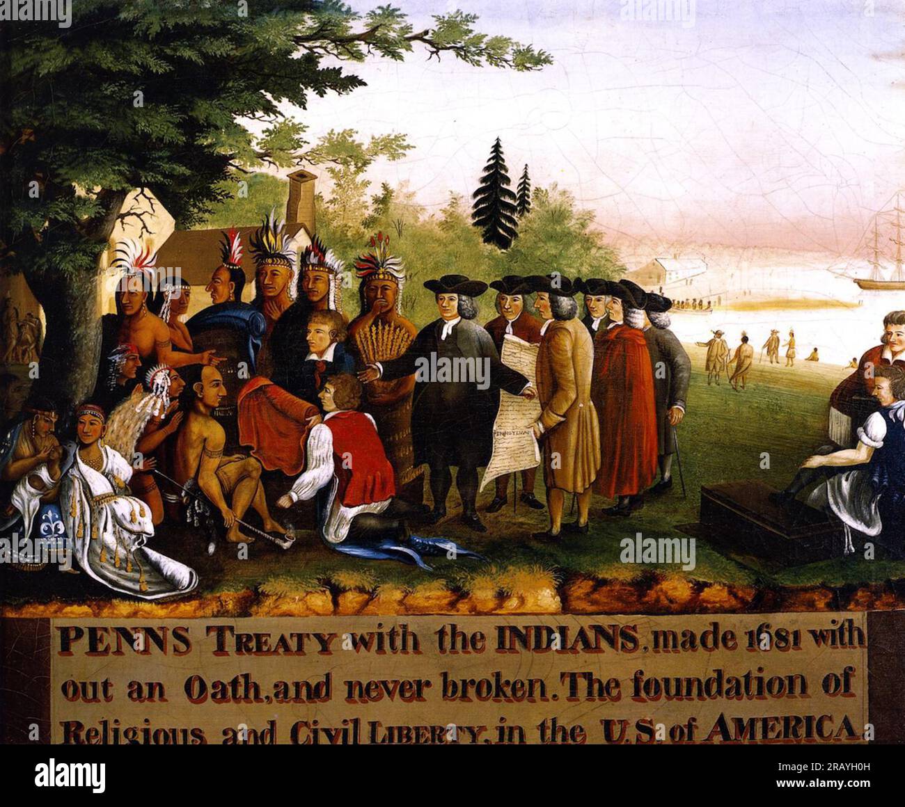 Pennt's Treaty with the Indians 1845 par Edward Hicks Banque D'Images