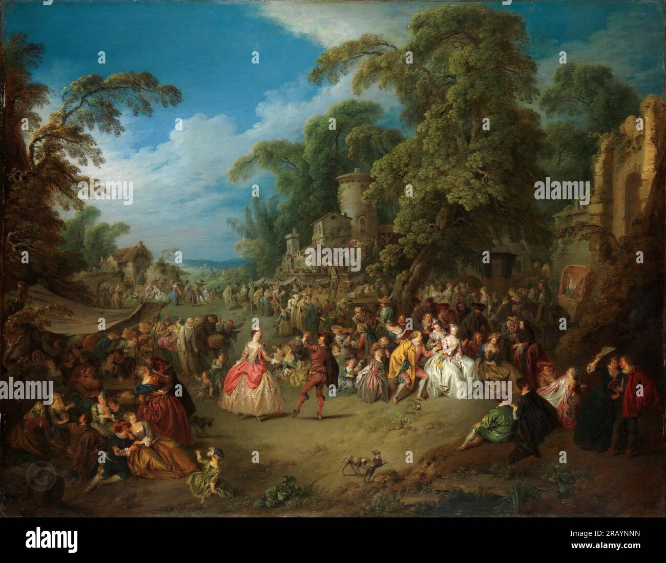 Jean Baptiste Joseph Pater - la Foire de Bezons 1695–1736 Paris ca. 1730 ; huile sur toile; Banque D'Images