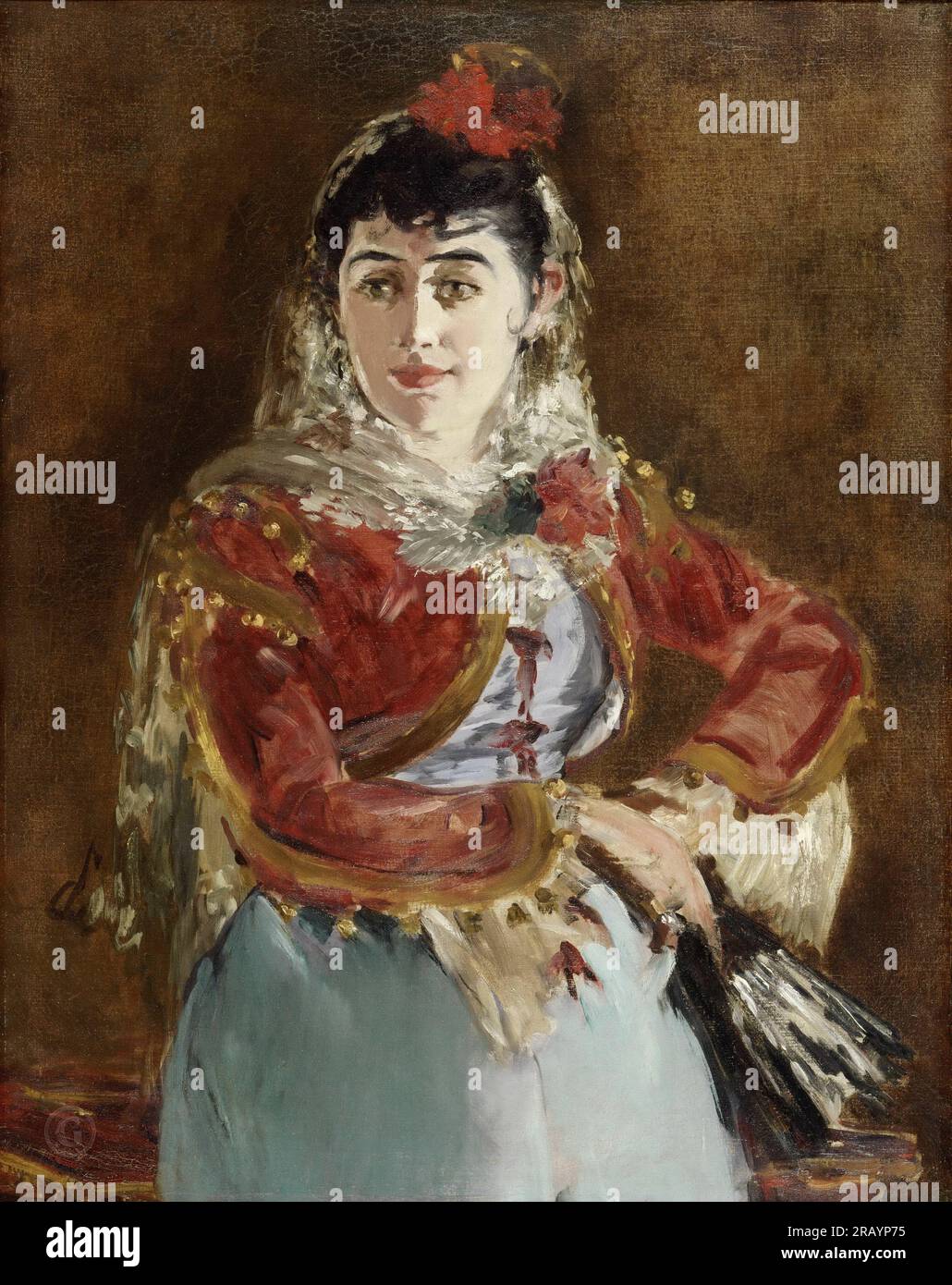 Édouard Manet, français, 1832-1883 -- Portrait d'Émilie Ambre en Carmen c. 1879 Banque D'Images