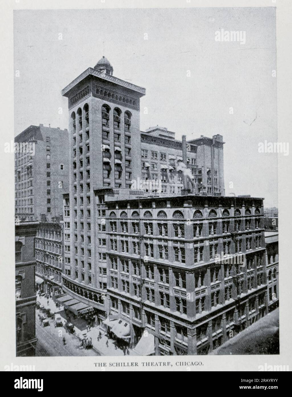 The Schiller Theatre, Chicago extrait de l'article LA VALEUR DE LA BONNE ARCHITECTURE DANS LES VILLES. Par Barr Ferree du magazine Engineering CONSACRÉ AU PROGRÈS INDUSTRIEL Volume X octobre 1896 NEW YORK The Engineering Magazine Co Banque D'Images