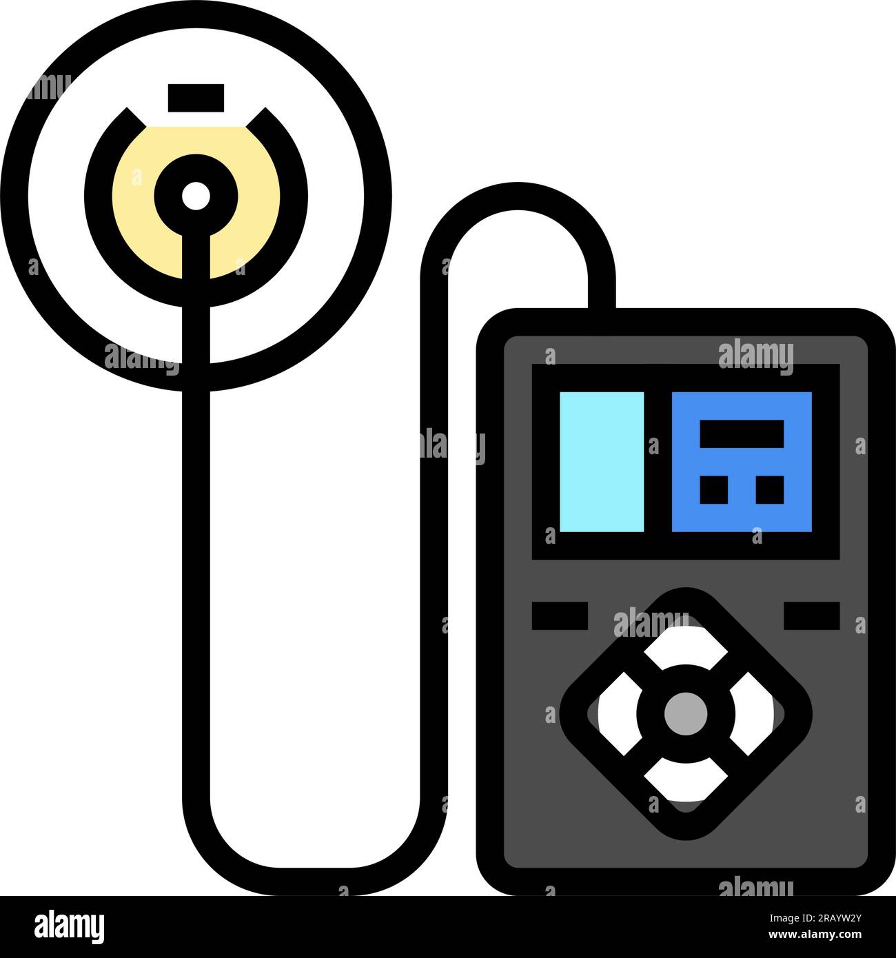 illustration vectorielle d'icône de couleur biomédicale de pompe à insuline Illustration de Vecteur