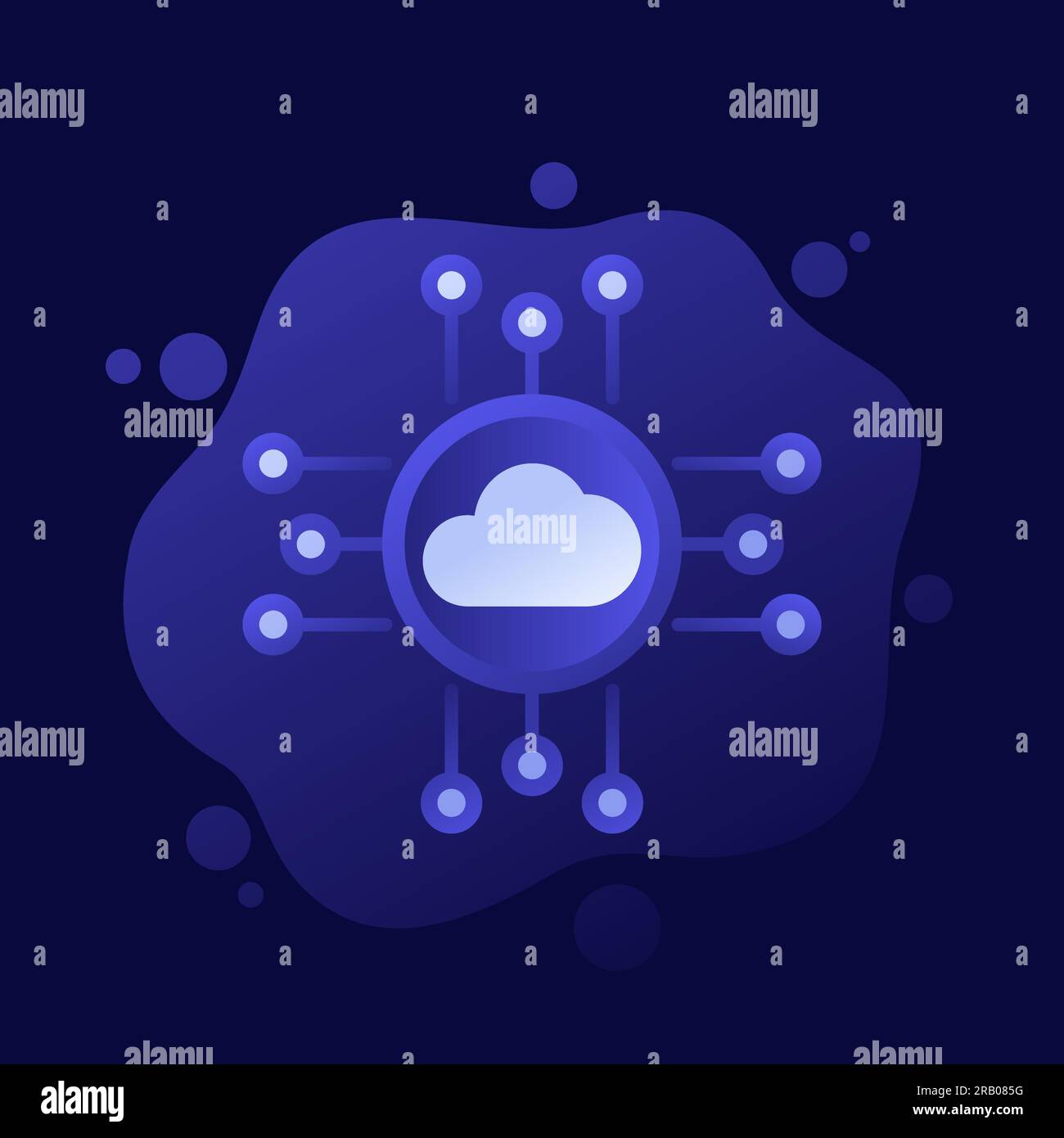 icône de plate-forme cloud, conception vectorielle Illustration de Vecteur