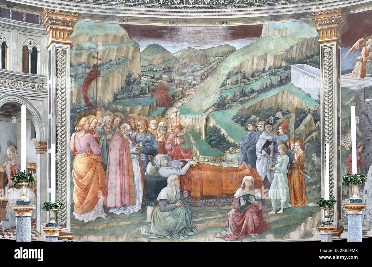 Histoires de la Vierge de Filippo Lippi (1467-1469), Cathédrale de Santa Maria Assunta, Spoleto, Pérouse, Ombrie, Italie Banque D'Images
