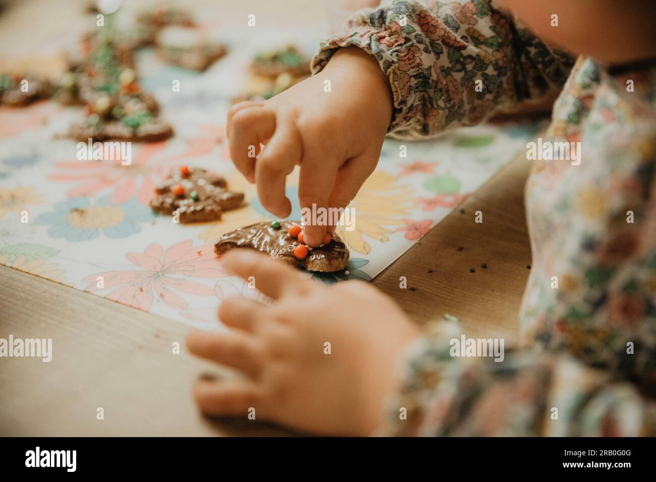 Carrés de cuisson pendant la saison de Noël Banque D'Images