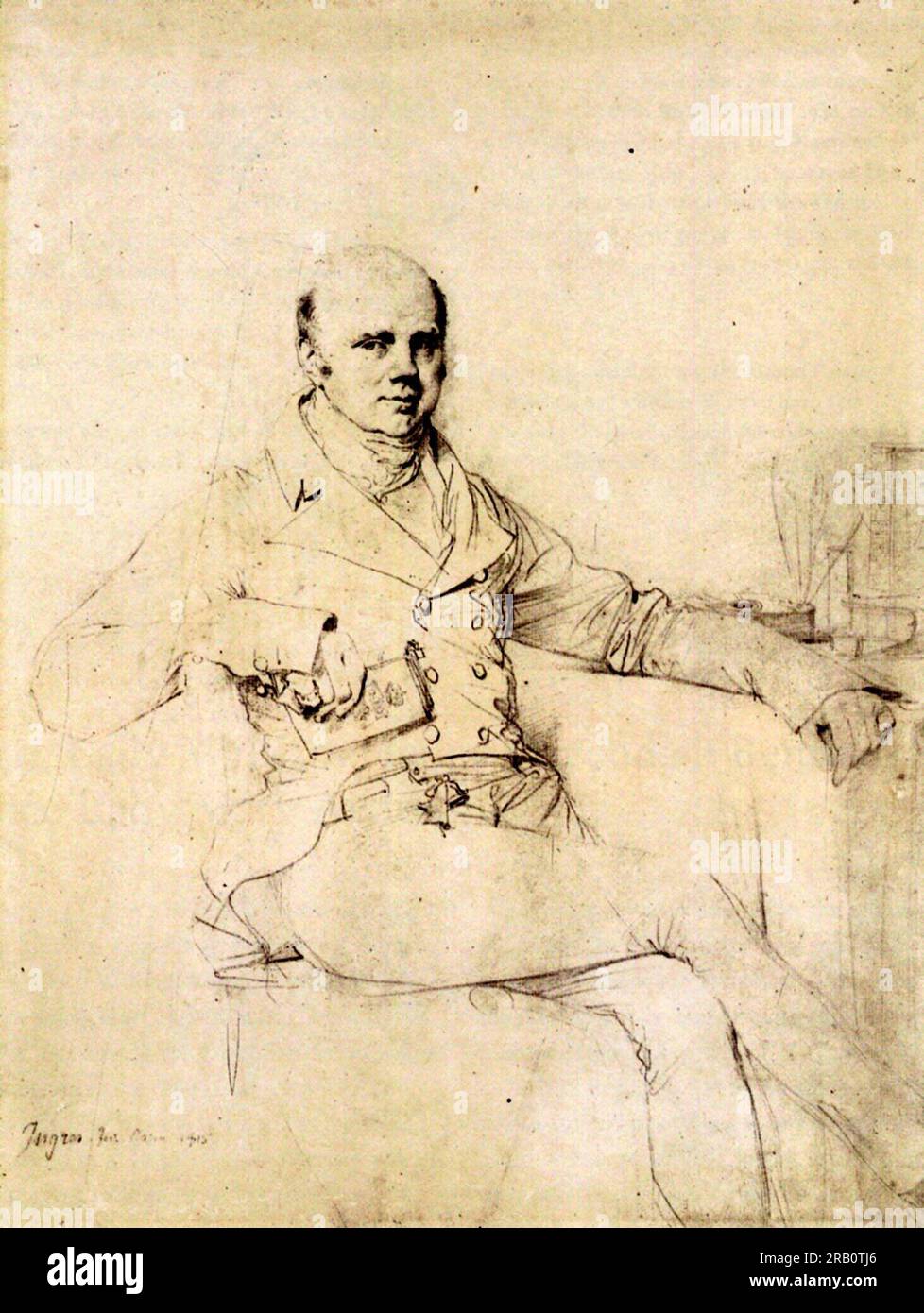 Jean Russel, Sixième Duc de Bedford 1815 par Jean Auguste Dominique Ingres Banque D'Images