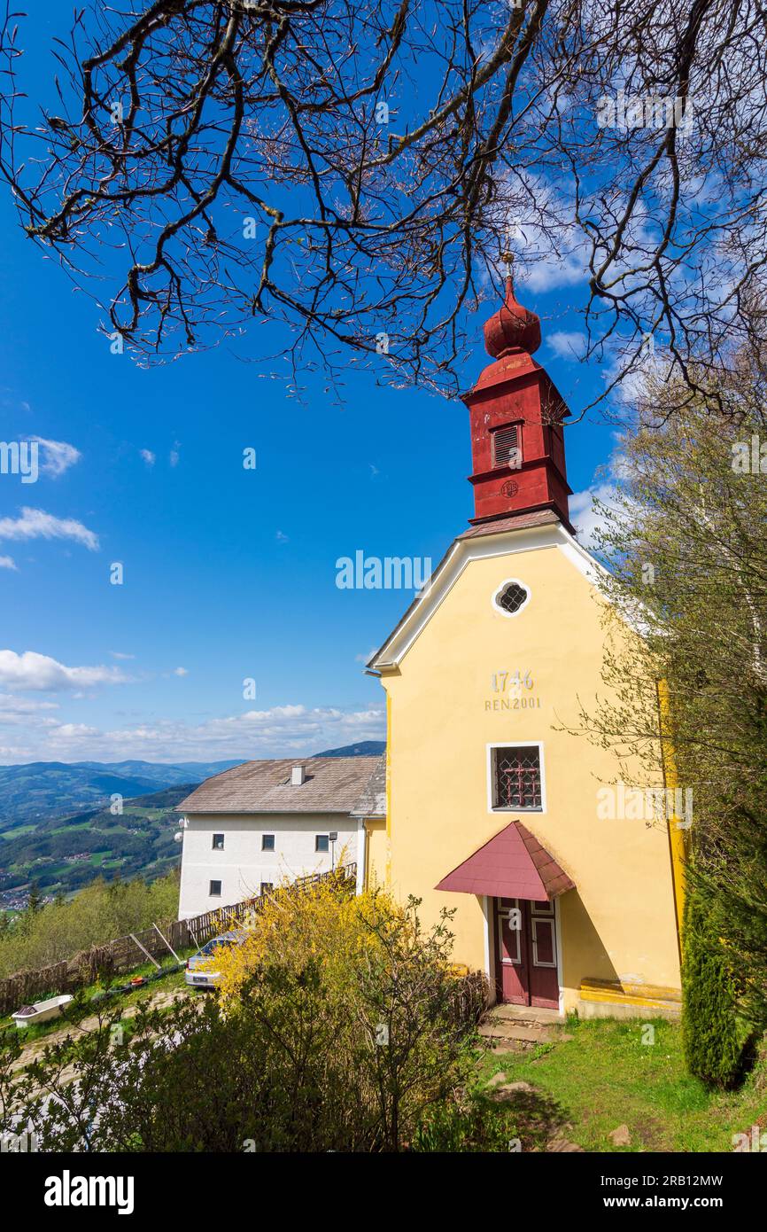 Puch BEI Weiz, église Mariabrunn à la montagne Kulm dans Steirisches Thermenland - région Oststeiermark, Styrie, Autriche Banque D'Images