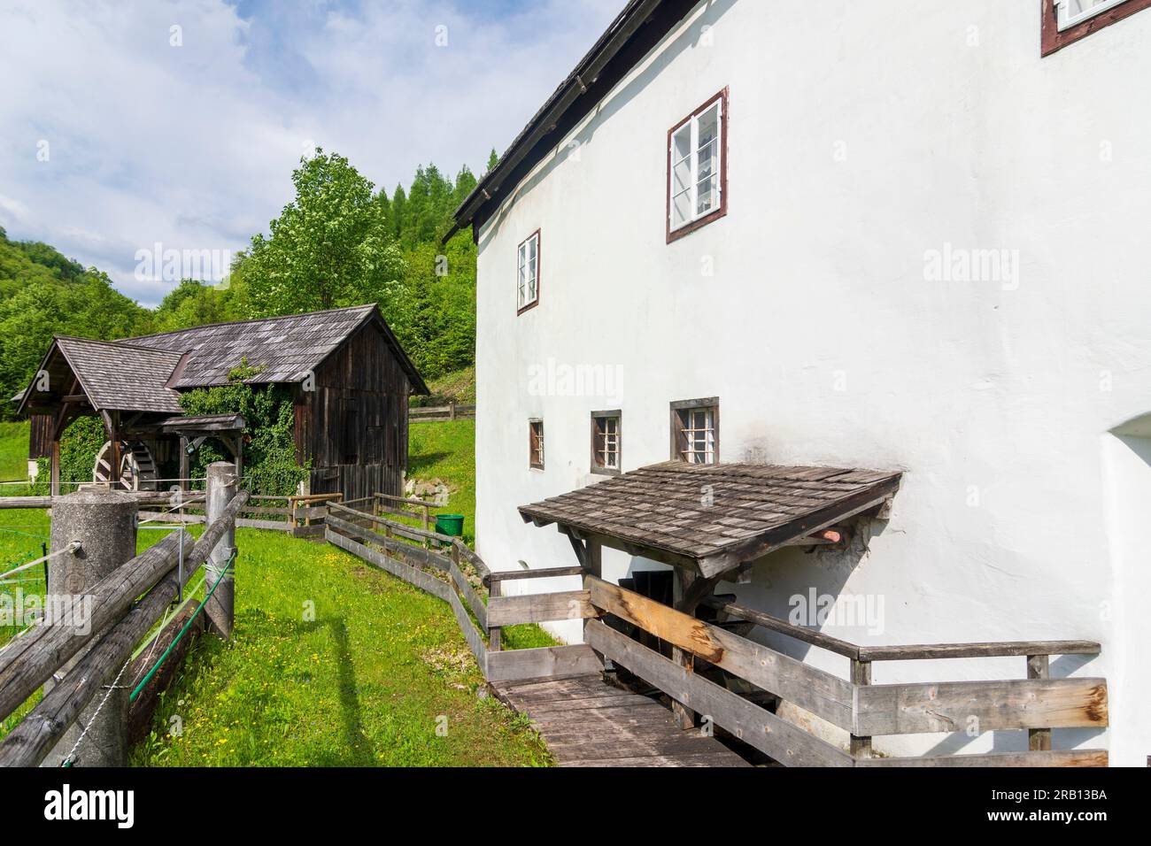 Bad Goisern am Hallstättersee, moulin à eau Anzenaumühle à Salzkammergut, haute-Autriche, Autriche Banque D'Images