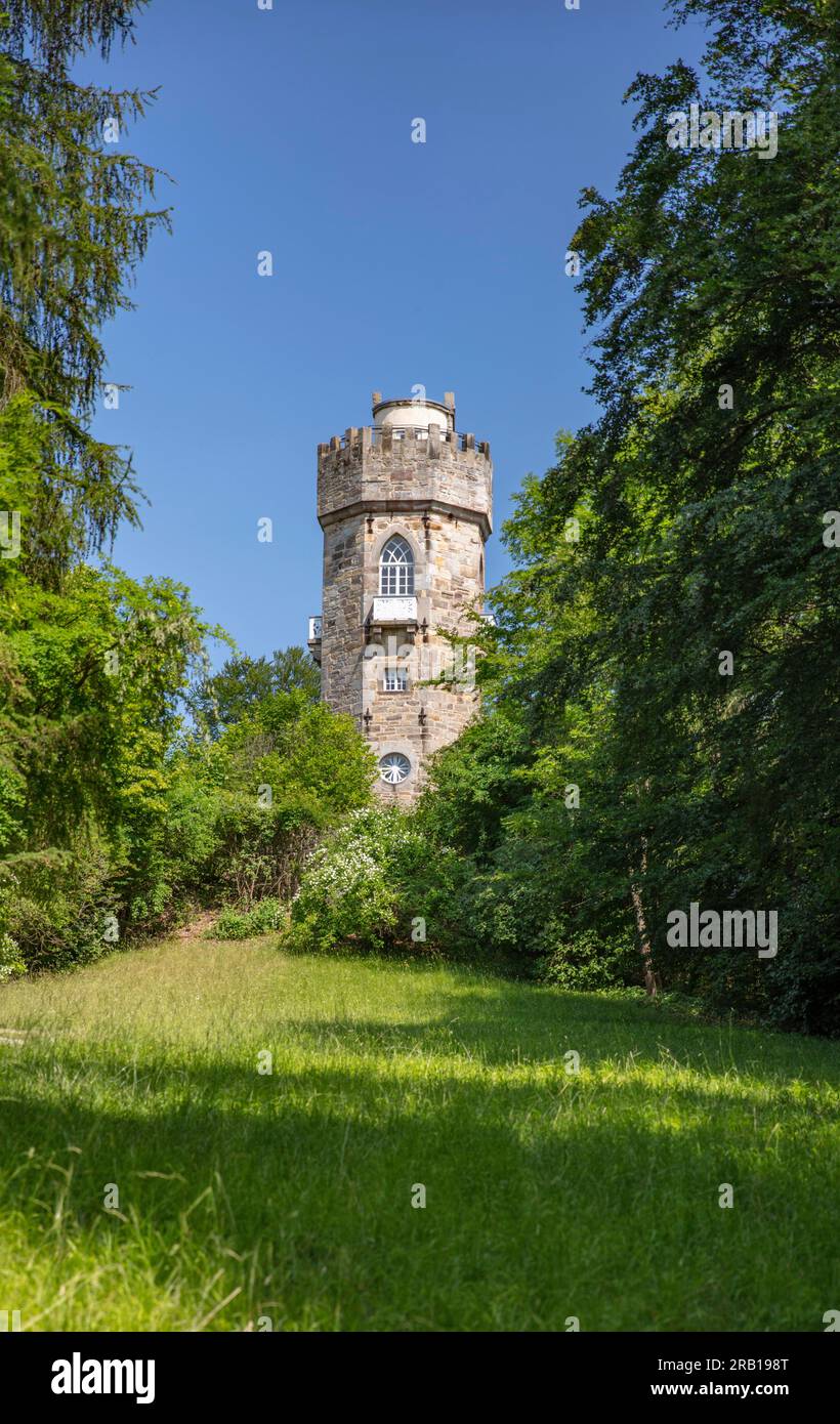 Allemagne, Hesse, Calden, Château Wilhelmsthal, paysage de conte de fées, park, Wartturm Banque D'Images