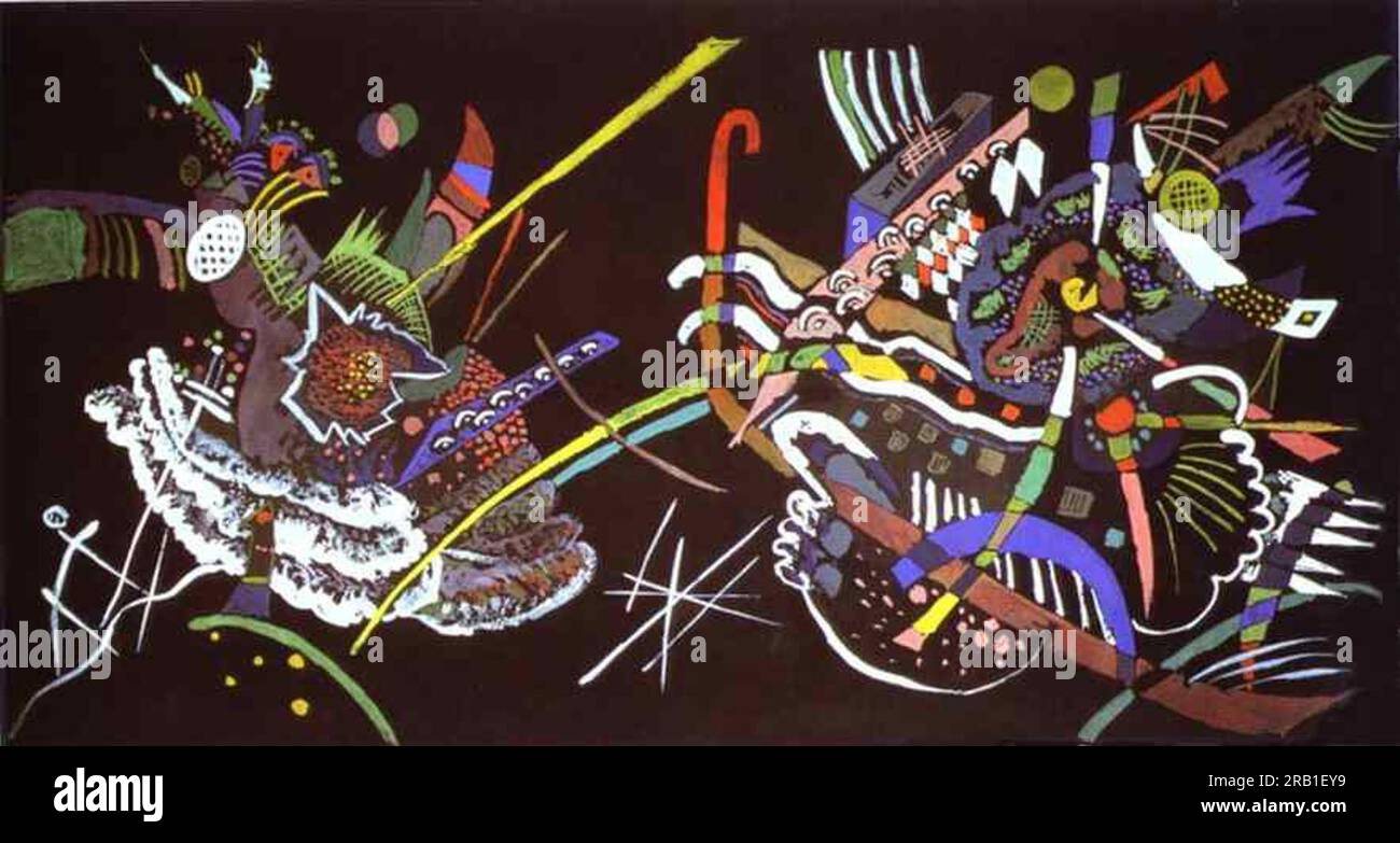 Brouillon pour mural dans le Unjuried Art Show, mur B 1922 ; Allemagne par Wassily Kandinsky Banque D'Images Brouillon pour mural dans le Unjuried Art Show, mur B 1922 ; Allemagne par Wassily Kandinsky Banque D'Images
