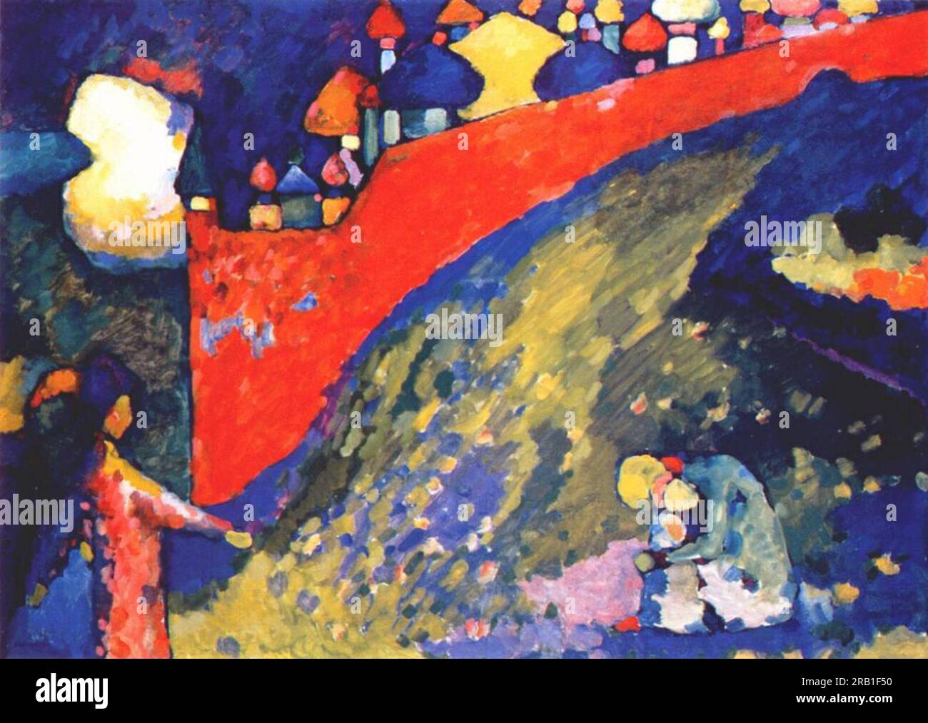Red Wall Destiny 1909 ; Munich / Monaco, Allemagne de Wassily Kandinsky Banque D'Images Red Wall Destiny 1909 ; Munich / Monaco, Allemagne de Wassily Kandinsky Banque D'Images