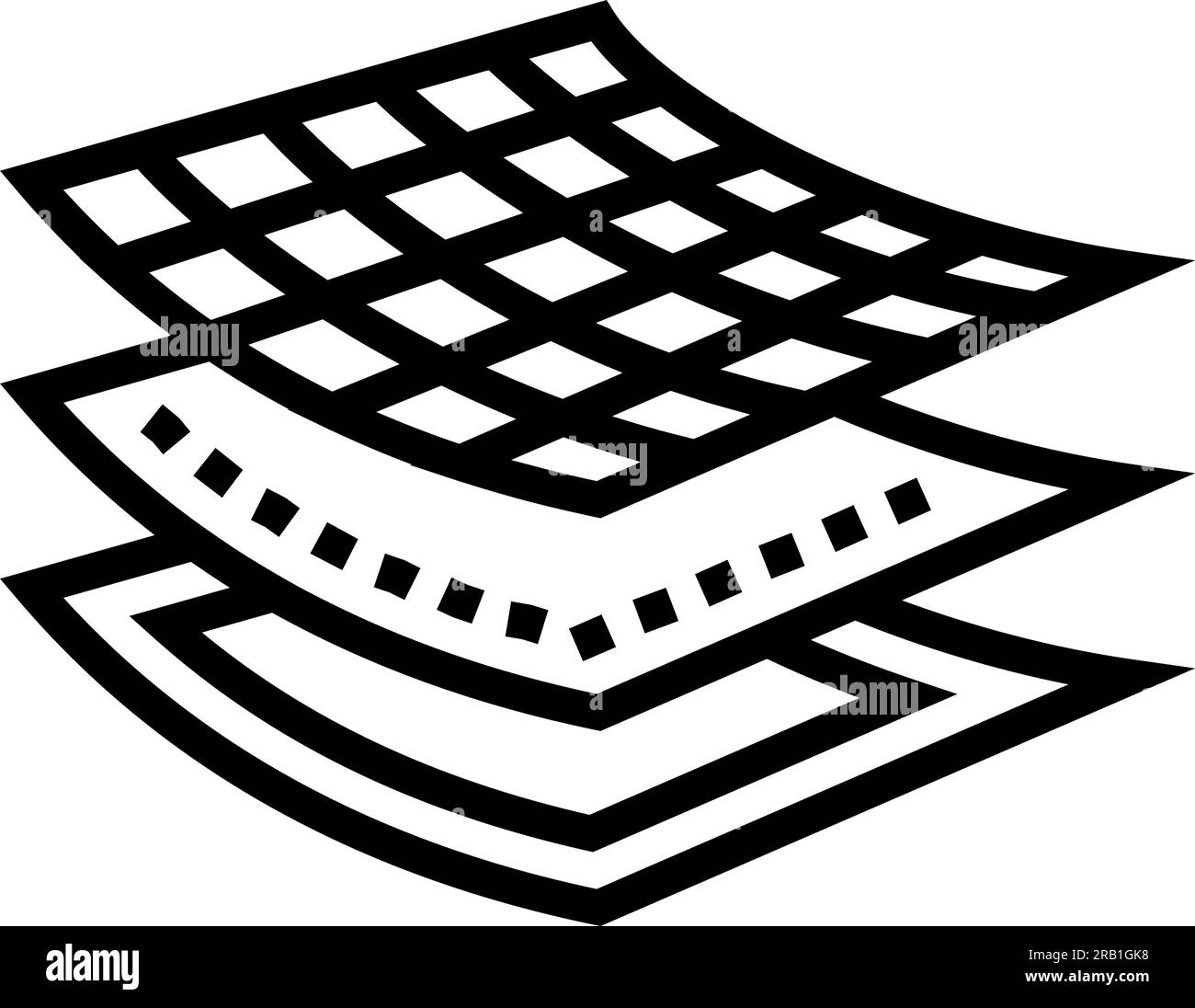 illustration vectorielle d'icône de ligne d'ingénieur aéronautique de matériau composite Illustration de Vecteur