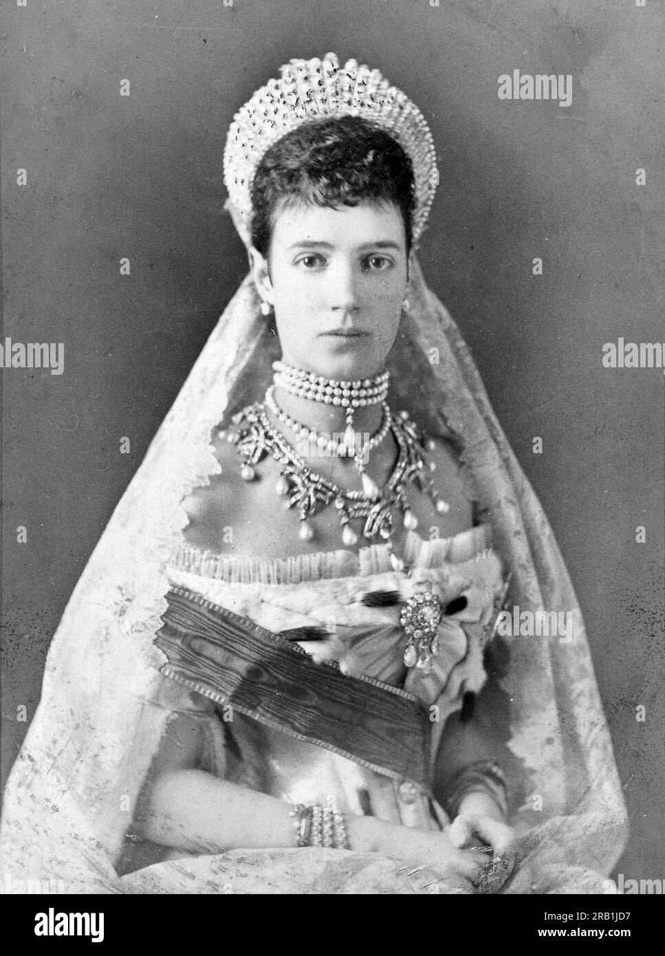 L'impératrice Maria Feodorovna, Maria Feodorovna, Maria Feodorovna, Maria Feodorovna (1847 – 1928), princesse Dagmar de Danemark, fut impératrice de Russie de 1881 à 1894 en tant qu'épouse de l'empereur Alexandre III Banque D'Images
