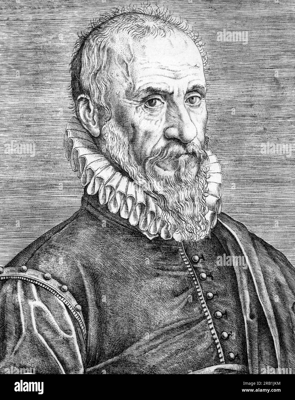 Ambroise Paré (1510 – 1590) chirurgien barbier français qui a servi dans ce rôle pour les rois Banque D'Images