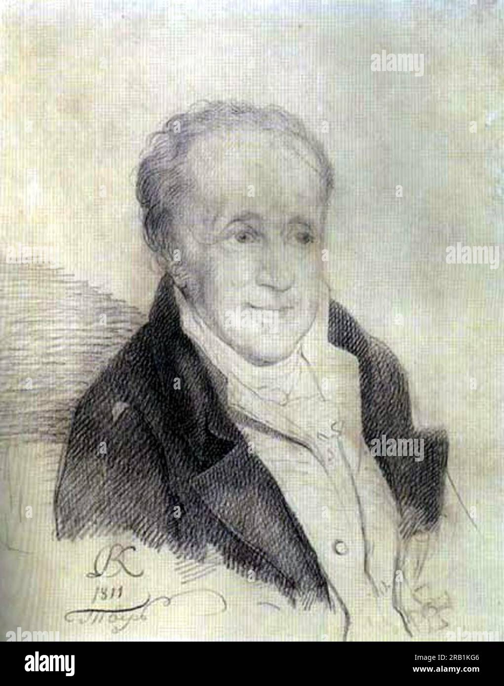 Portrait de Ivan Petrovich Wolfe 1811 par Orest Kiprensky Banque D'Images