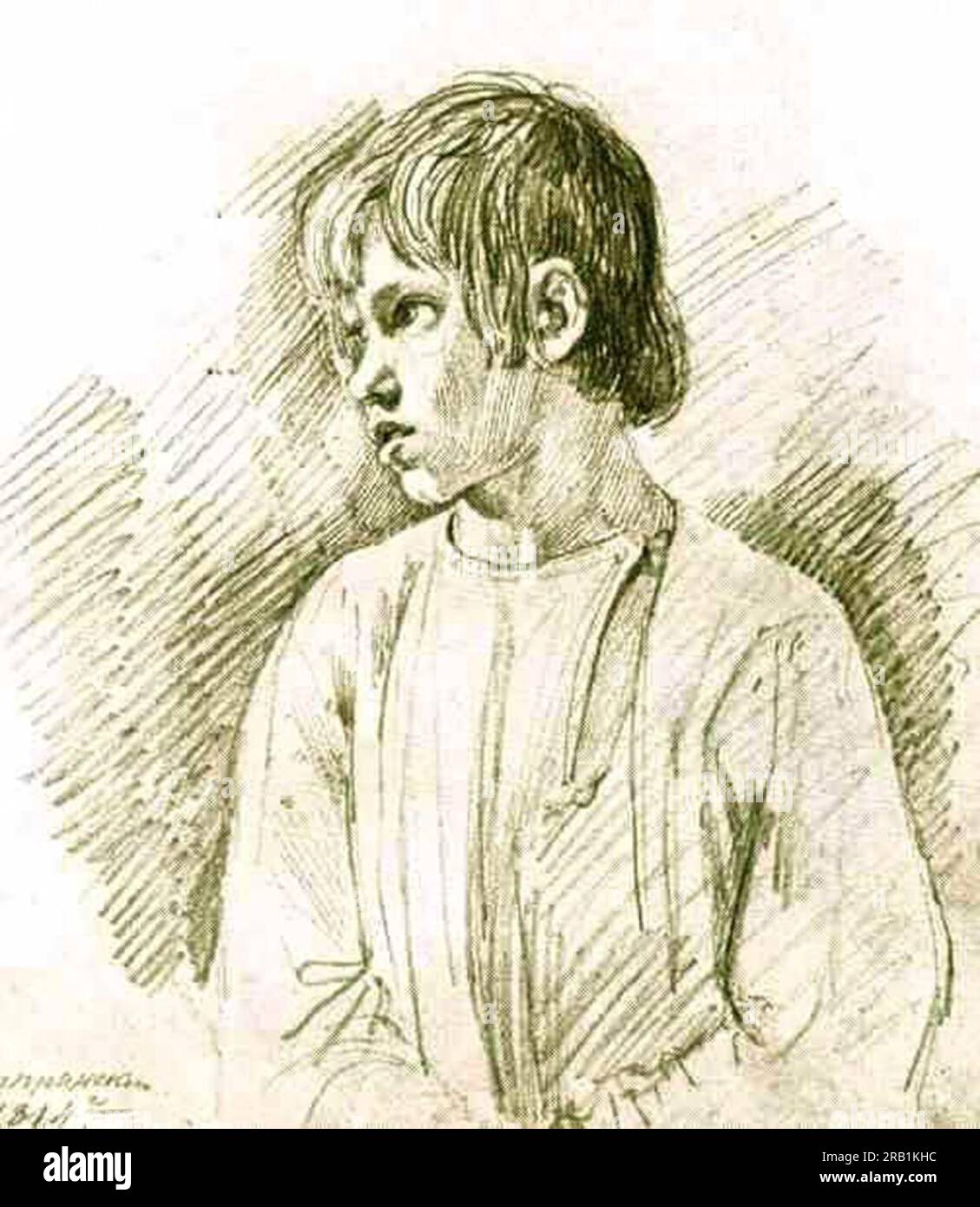 Paysan garçon 1814 par Orest Kiprensky Banque D'Images