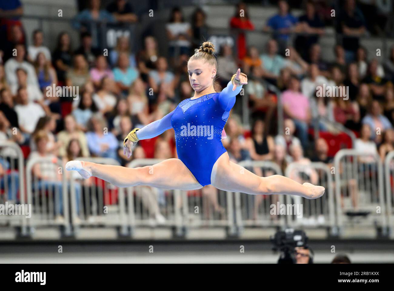 Lea Celine WARTMANN, tus Chemnitz-Altendorf, action, terrain, gymnastique tous azimuts féminin le 6 juillet 2023 à Duesseldorf/Allemagne. Les finales 2023 Rhin-Ruhr de 06,07 à 09.07.2023 Banque D'Images