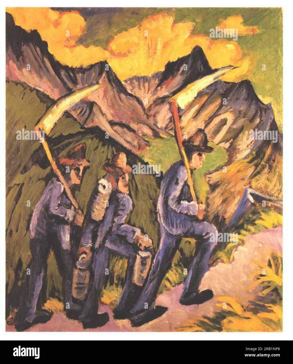 Life on the Alpine Pasture par Ernst Ludwig Kirchner Banque D'Images