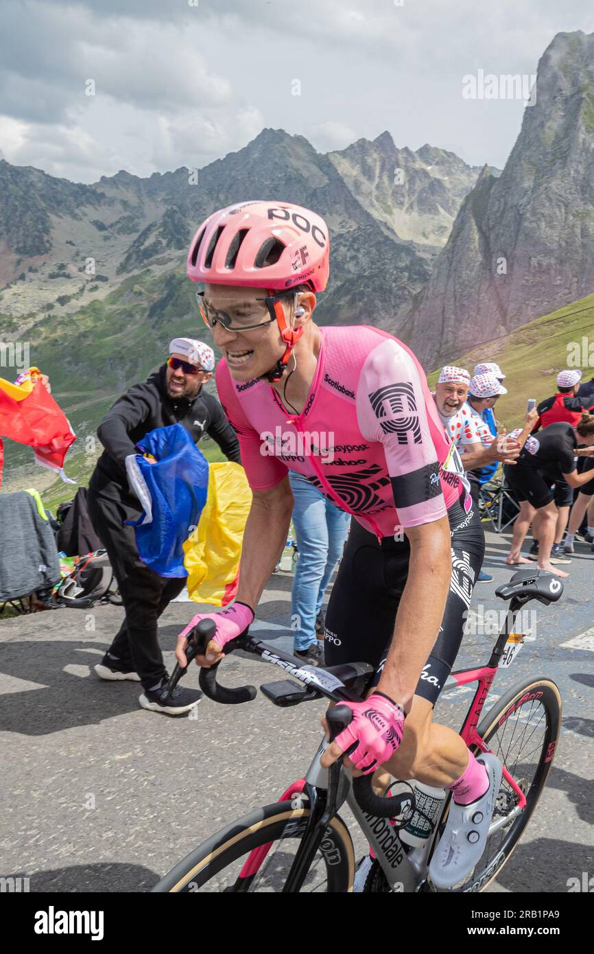 Col de Tourmalet, France, 6 juillet 2023, NEILSON POWLESS de EF EDUCATION - EASYPOST escaladant le Col du Tourmalet Etape 6, 145km, Tarbes à Cauterets Cambasque lors de la 110e édition du Tour de France crédit : Nick Phipps/Alamy Live News Banque D'Images