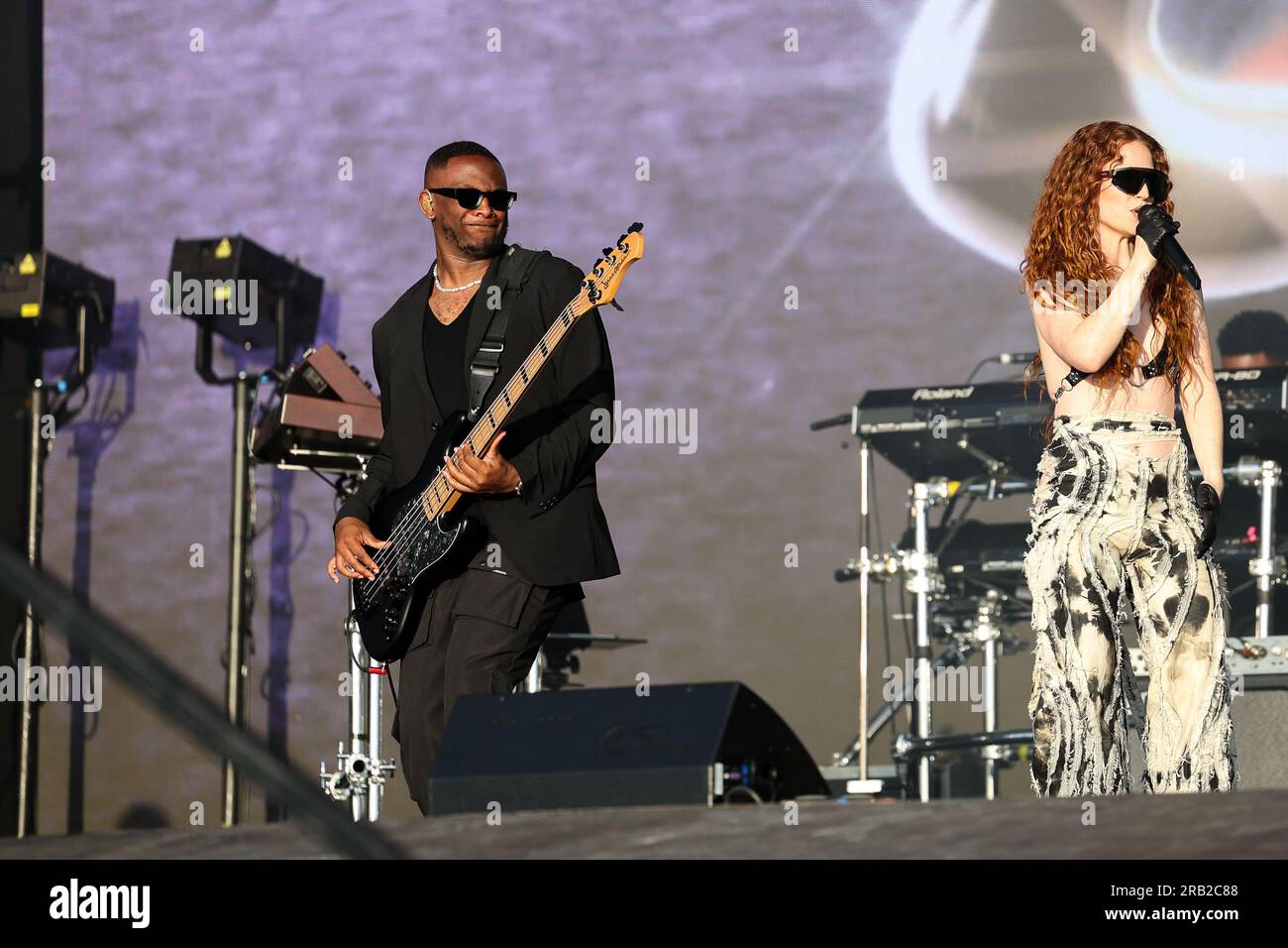 Silverstone, Angleterre 7 juillet 2023 Jess Glynne se produit au Grand Grand Prix de Grande-Bretagne, Silverstone, jour 1, Launch Party le 7 juillet 2023 Banque D'Images