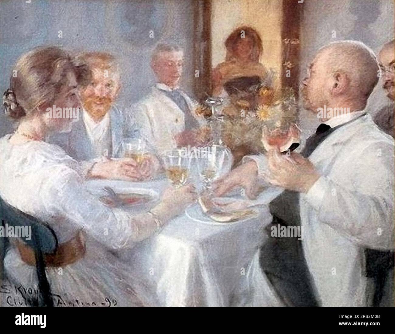 Déjeuner à Antino par Peder Severin Kroyer Banque D'Images