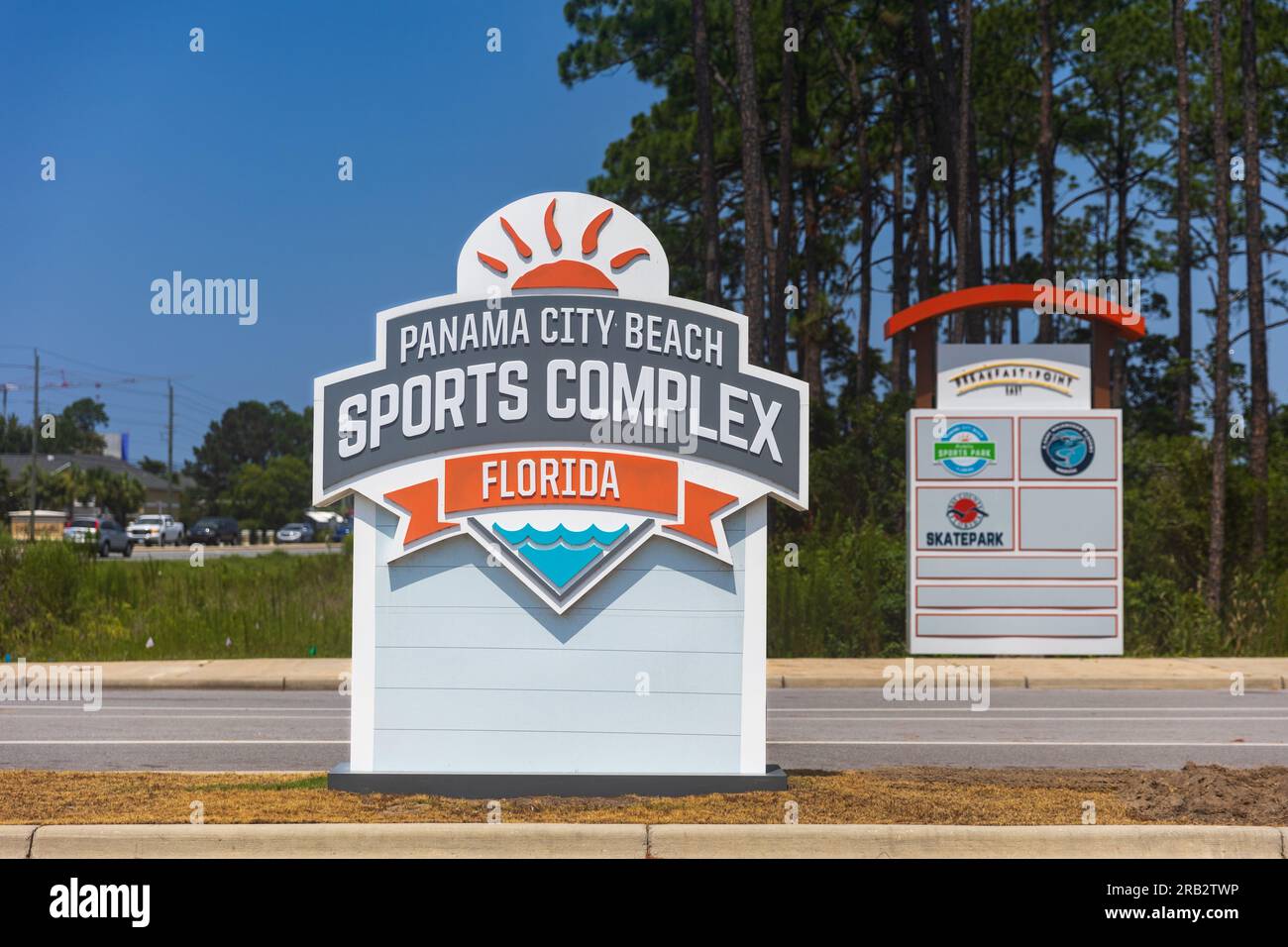 Panama City Beach, FL - 28 juin 2023 : Panama City Beach Sports Complex dispose de baseball, soccer et autres installations pour les événements sportifs Banque D'Images