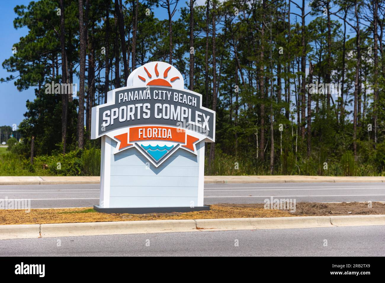 Panama City Beach, FL - 28 juin 2023 : Panama City Beach Sports Complex dispose de baseball, soccer et autres installations pour les événements sportifs Banque D'Images