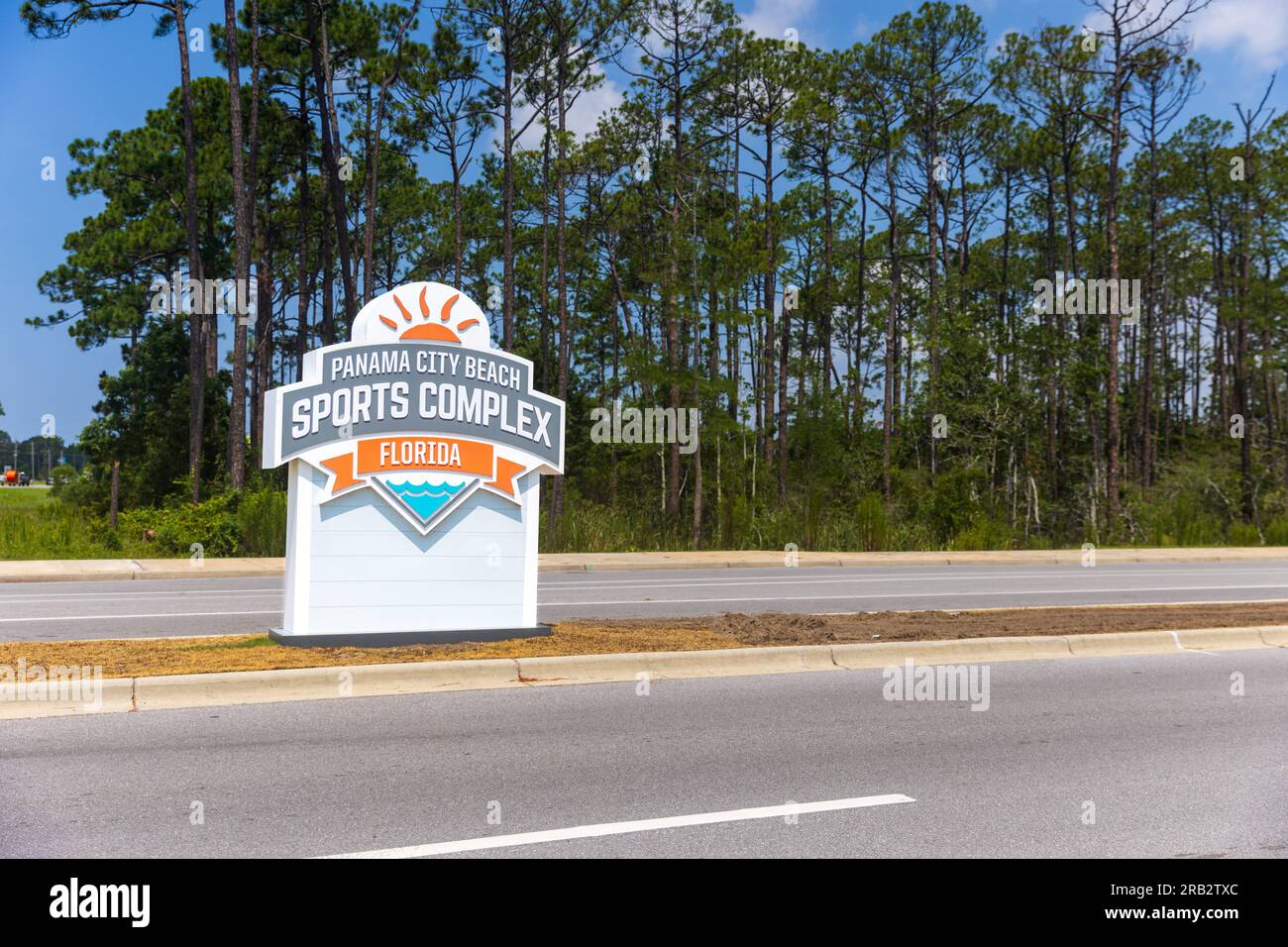 Panama City Beach, FL - 28 juin 2023 : Panama City Beach Sports Complex dispose de baseball, soccer et autres installations pour les événements sportifs Banque D'Images