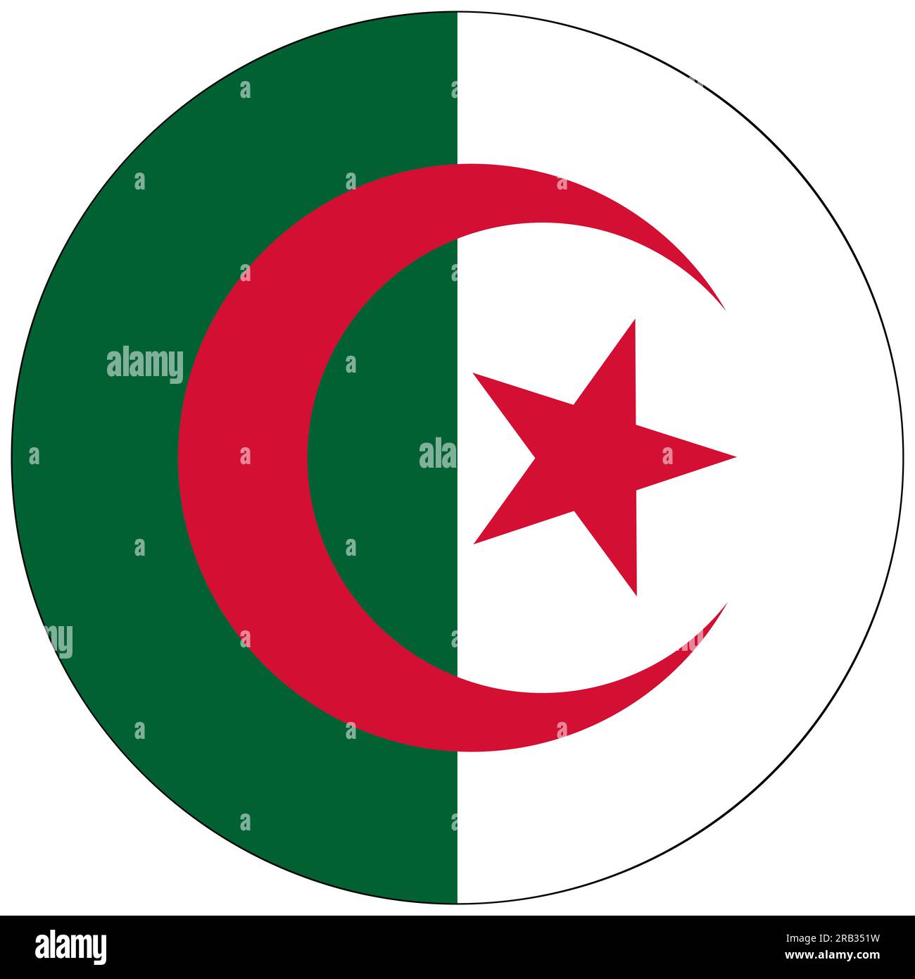 Cocarde de l'armée de l'air algérienne Banque D'Images