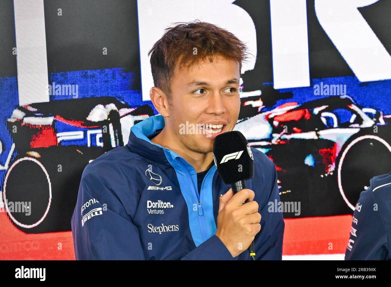 Towcester, Royaume-Uni. 06 juillet 2023. Silverstone, Towcester, Northamptonshire, Royaume-Uni le 06 2023 juillet. Alexander Albon lors de la conférence de presse des pilotes lors du Grand Prix de Grande-Bretagne de Formule 1 Aramco à Silverstone, Towcester, Northamptonshire, Royaume-Uni le 06 2023 juillet. Crédit : Francis Knight/Alamy Live News Banque D'Images